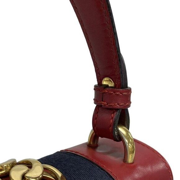 Auth GUCCI Sylvie 470270 Red Leather Handbag - Picture 8 of 15